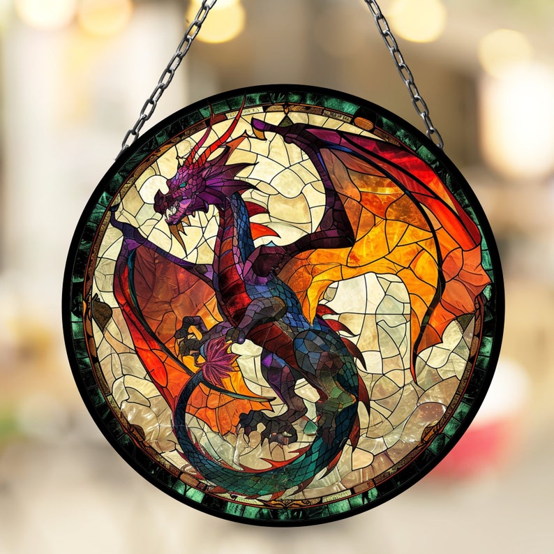 ๐2024 Christmas Gift 50% Off--Acrylic Colorful Dragon Suncatcher Ornament