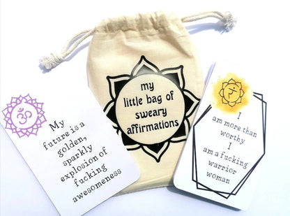 🎅Funny Affirmation Card Gift With Storage Pouch🎁